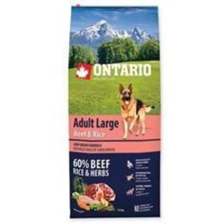ONTARIO Dog Adult Large Beef & Rice 2 x 12kg