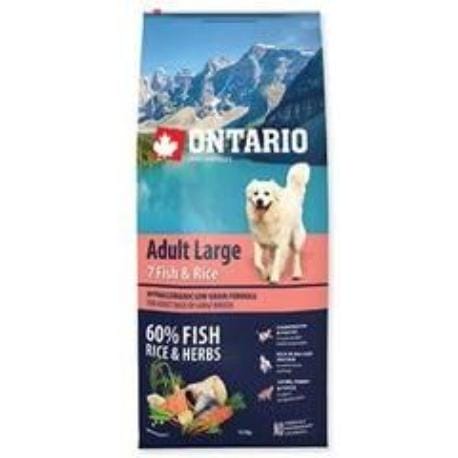 ONTARIO Dog Adult Large Fish & Rice 2 x 12kg