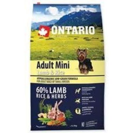 ONTARIO Dog Adult Mini Lamb & Rice 2 x 6,5kg