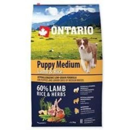 ONTARIO Dog Puppy Medium Lamb & Rice 2 x 6,5kg