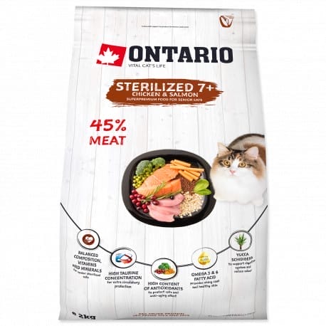 Ontario Cat Sterilised 7+ 2kg