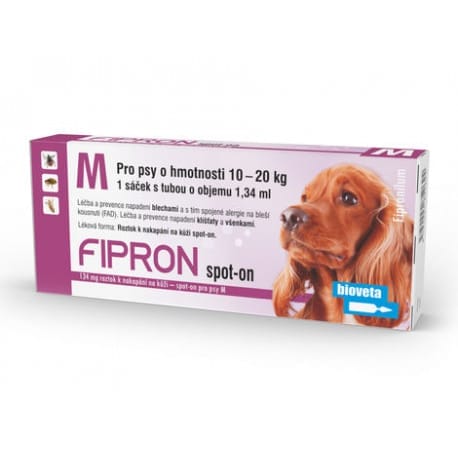 Fipron 134mg Spot-On Dog M sol 1x1,34ml