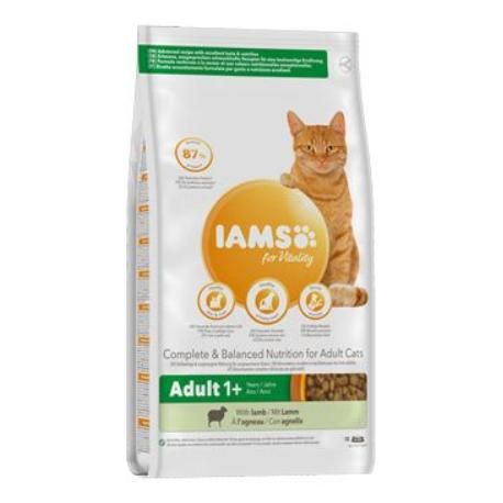 Iams for Vitality Adult Cat Food with Lamb 10 kg