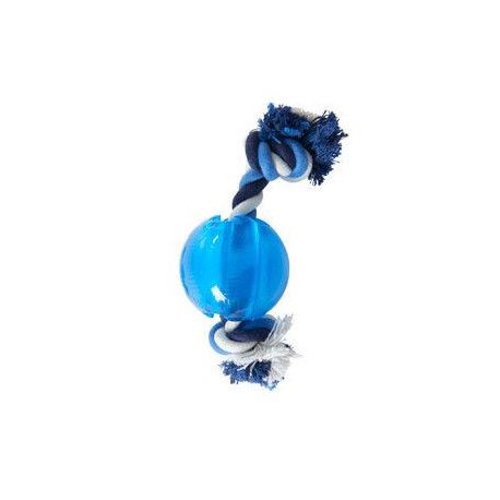 Hračka pes BUSTER Strong Ball s provazem sv. modrá, M