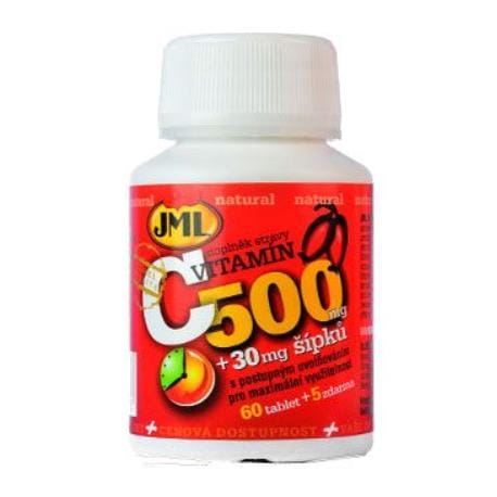 Vitamin C přírodní s šípky JML 500mg 60+5tbl