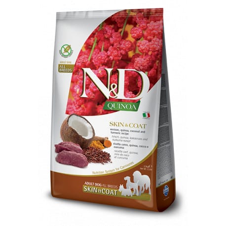 N&D Quinoa DOG Skin&Coat Venison M/L 7kg