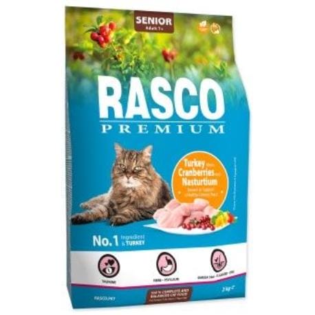 RASCO Cat Kibbles Senior, Turkey, Cranberries 2kg
