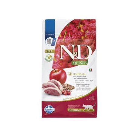 N&D Quinoa CAT Hairball Duck & Cranberry 300g