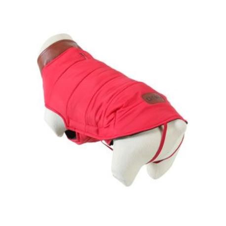 Obleček prošívaná bunda pro psy LONDON červená 50cm Zolux