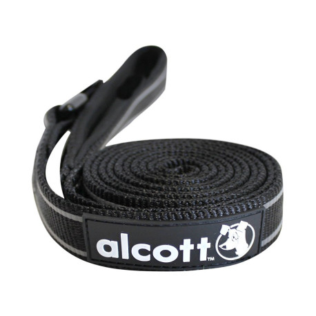 Alcott Reflexní vodítko pro psy černé velikost M