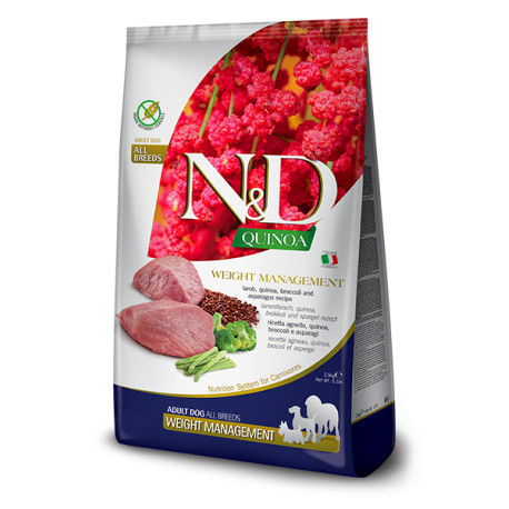 N&D Quinoa DOG Weight Management Lamb Adult M/L 2,5kg