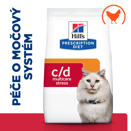 Hill's PD Cat C/D Multicare Urinary Stress Struvite/Oxalate Chicken 8kg