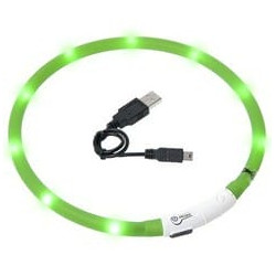 Obojek USB Visio Light 70cm zelený KAR 1ks