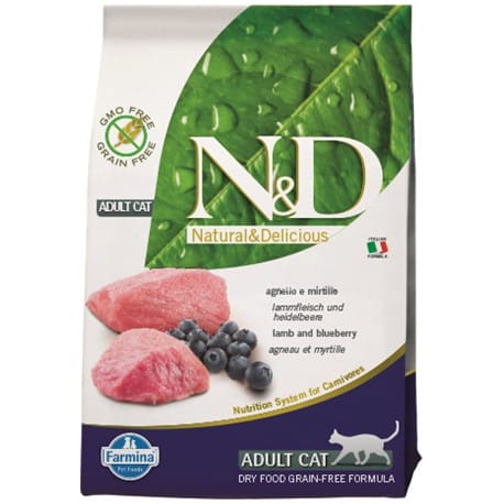 N&D Grain Free CAT Adult Lamb & Blueberry 300g