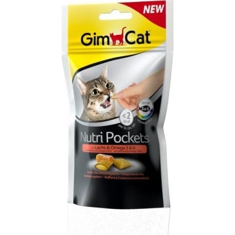 Gimcat Nutri pockets losos a omega3+6 60g