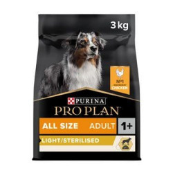 ProPlan Dog All Size Adult Light/Sterilised 3kg