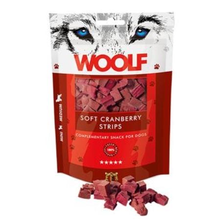 WOOLF pochoutka Soft Cranberry Strips 100g