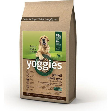 Yoggies 15kg jehněčí a bílá ryba