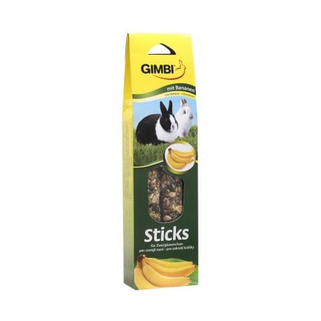 Gimbi Sticks tyčka králík banán 2ks