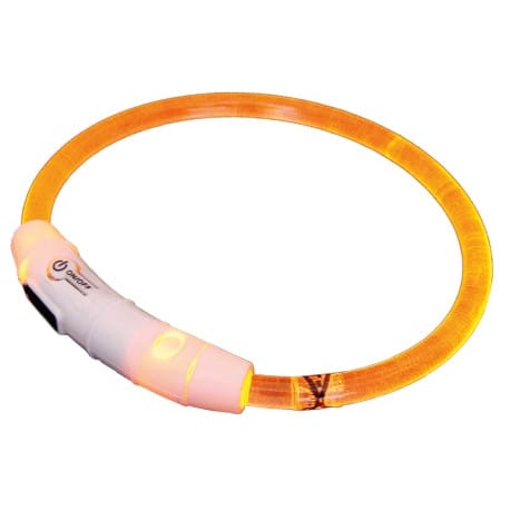 Nobby Starlight svítící obojek ABS plast oranžová 35cm
