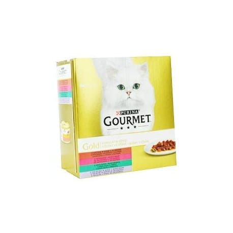  Gourmet Gold Mltp konz. kočka kousky ve šť.zelen.8x85g