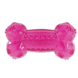Hračka pes kost BONE TPR POP 14cm růžová Zolux