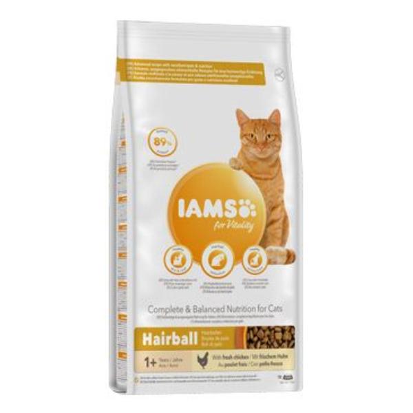 Iams Cat Adult Hairball Chicken 10kg PETHOME.cz