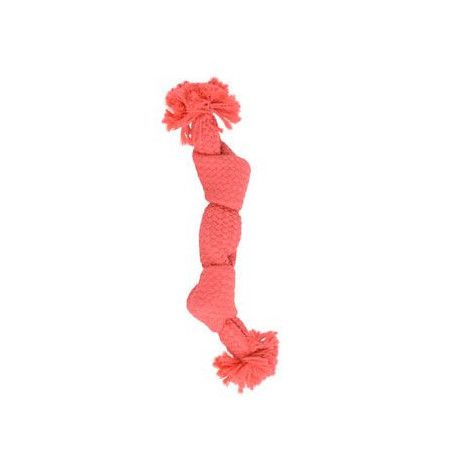 Hračka pes BUSTER Pískací lano, růžová, 23 cm, S
