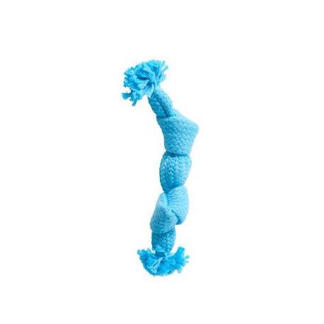 Hračka pes BUSTER Pískací lano, modrá, 23 cm, S