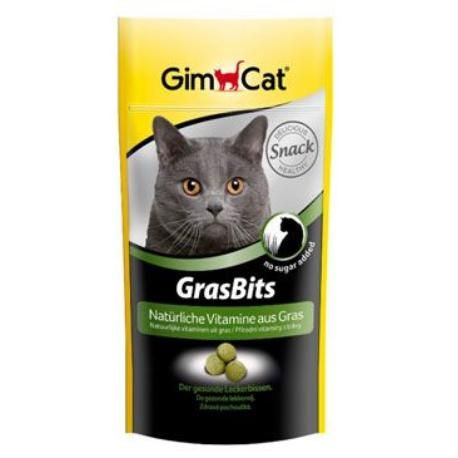 Gimcat Gras Bits Tablety  s kočičí trávou 40g