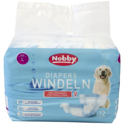 Nobby papírové pleny pro feny L 38-56cm (12 ks)