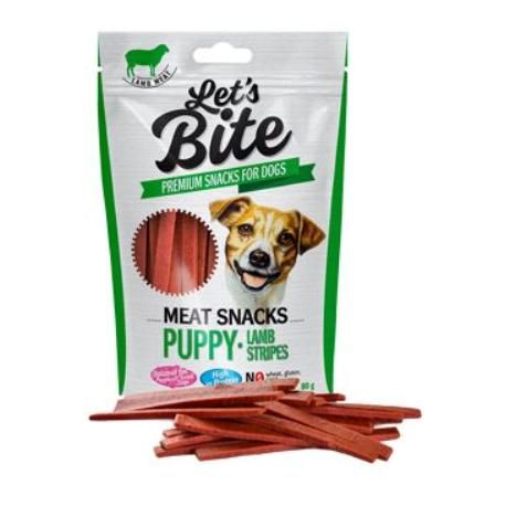 Brit Let's Bite Meat Snacks Puppy Lamb Stripes 80g