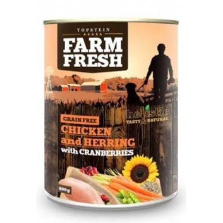 Farm Fresh Dog Chicken&Herring+Cranberries konzer 400g