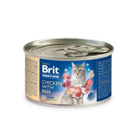 Brit Premium Cat by Nature konz Chicken&Beef 200g