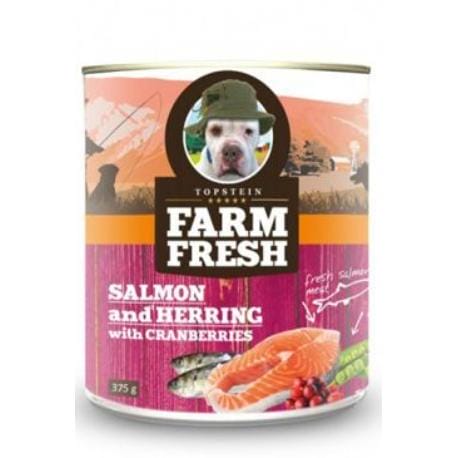 Farm Fresh Dog Salmon&Herring+Cranberries konzer 375g