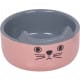 Nobby CAT FACE keramická miska pro kočky růžovo-šedá 13x4,5cm/0,16l