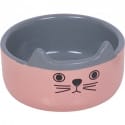 Nobby CAT FACE keramická miska pro kočky růžovo-šedá 13x4,5cm/0,16l