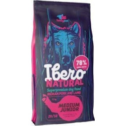 Ibero NATURAL dog Medium Junior Pork&Lamb 12kg