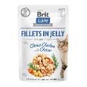 Brit Care Cat Fillets in Jelly Chicken&Cheese 85g