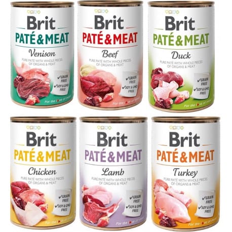 Brit Dog konz Paté & Meat Mix pack 6x400g