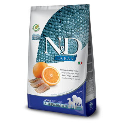 N&D OCEAN DOG GF Adult M/L Herring & Orange 2,5kg