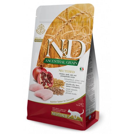 N&D Low Grain CAT Neutered Chicken & Pomegranate 10kg