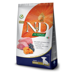 N&D GF Pumpkin DOG Puppy Mini Lamb & Blueberry 2,5kg