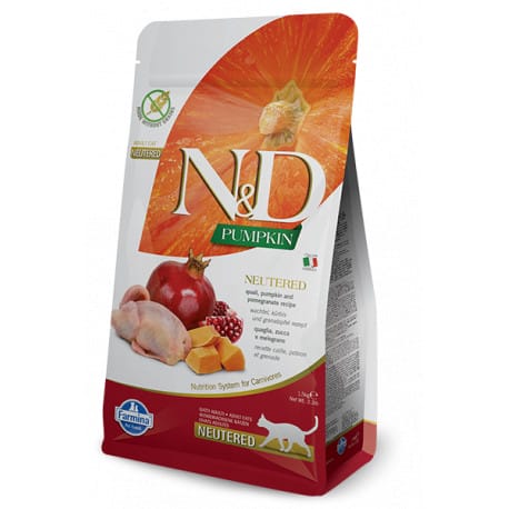 N&D GF Pumpkin CAT NEUTERED Quail & Pomegranate 5kg