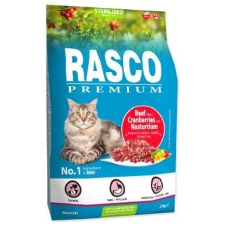 RASCO Cat Kibbles Sterilized, Beef, Cranberries 2kg