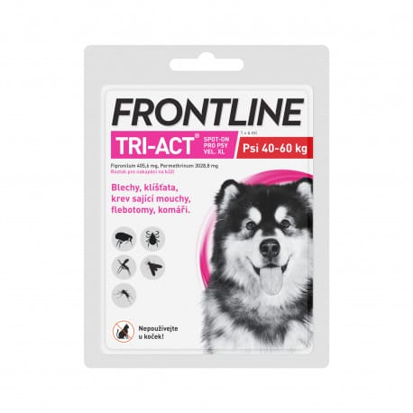 Frontline Tri-Act pro psy Spot-on XL (40-60 kg) 1 pip