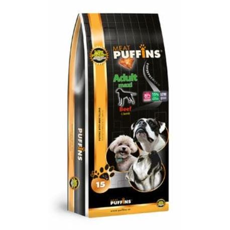 Puffins Dog Adult Maxi Beef 15kg