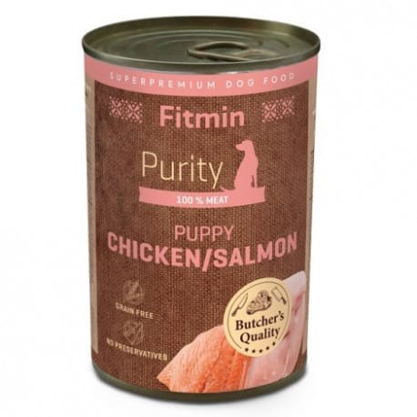 Fitmin konz. dog Purity Puppy Chicken Salmon 400g