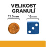 Hill's Can. PD C/D Dry Multicare 4kg - velikost granulí