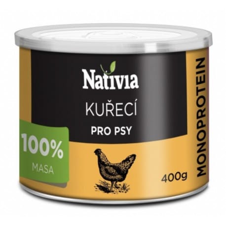 Nativia konz. kuřecí svalovina 400g